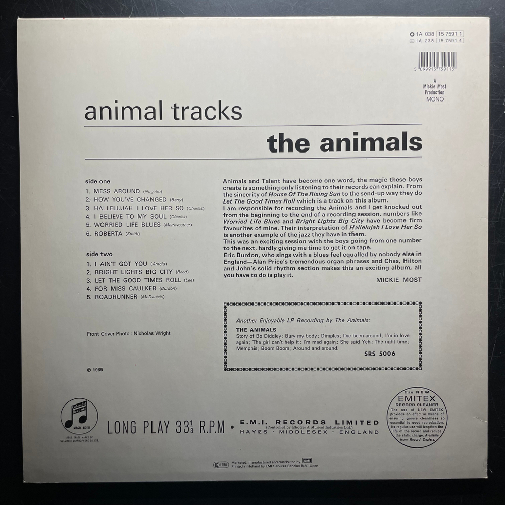 The Animals ‎– Animal Tracks (Европа 1986г.)
