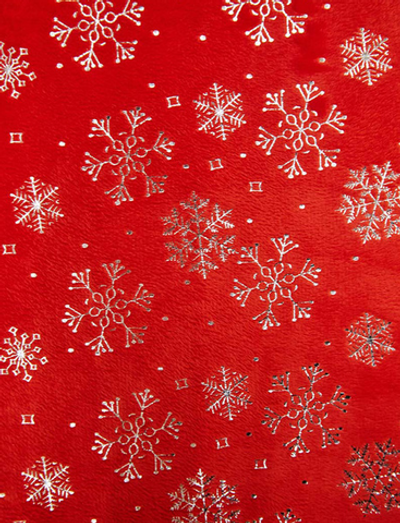 Велюр новогодний, 180 г/м2, ш. 155 см, красный