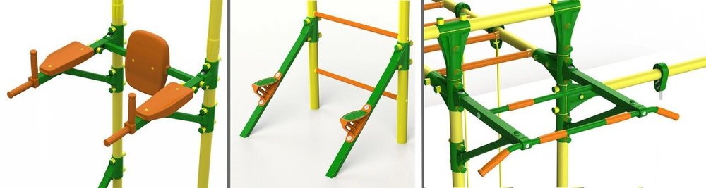Детский спортивный комплекс с турником и брусьями Outdoor Plus