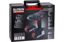 Дрель-шуруповерт аккум ударный ELITECH CD 20ISL 2 АКБ 4 Ач 60 Hm 2 шт (E2201.041.02)