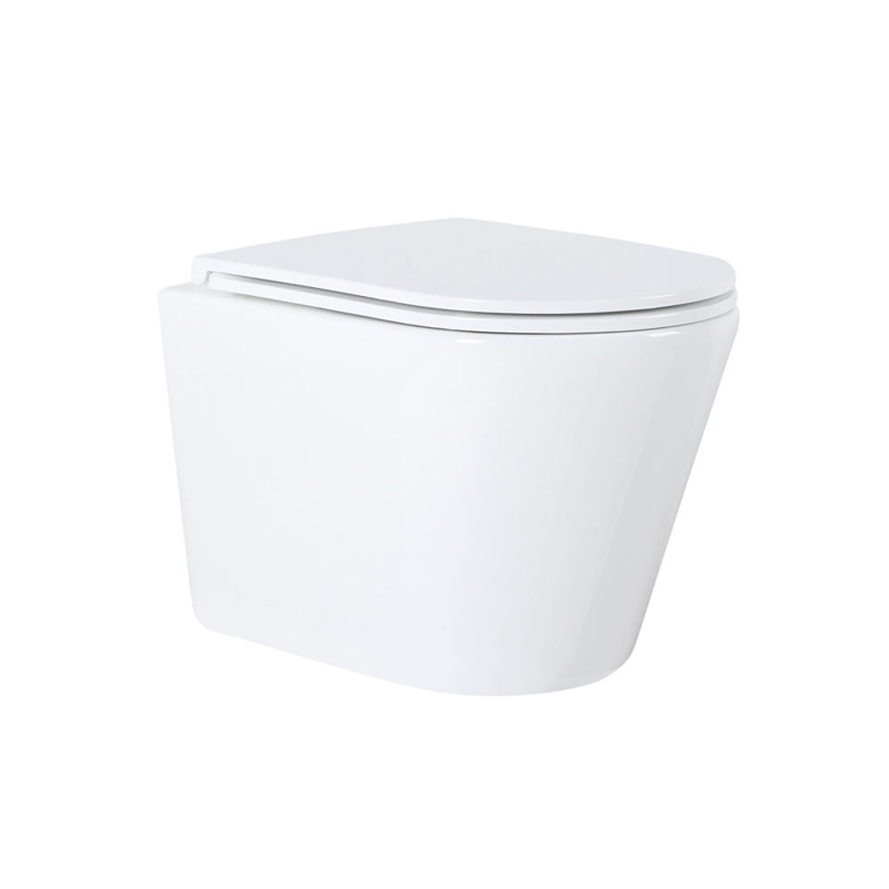 Комплект подвесной безободковый унитаз Azario Teramo AZ-8010-1000+AZ-8200-0031+AZ-0053 с микролифтом + система инсталляции с кнопкой смыва хром глянцевый