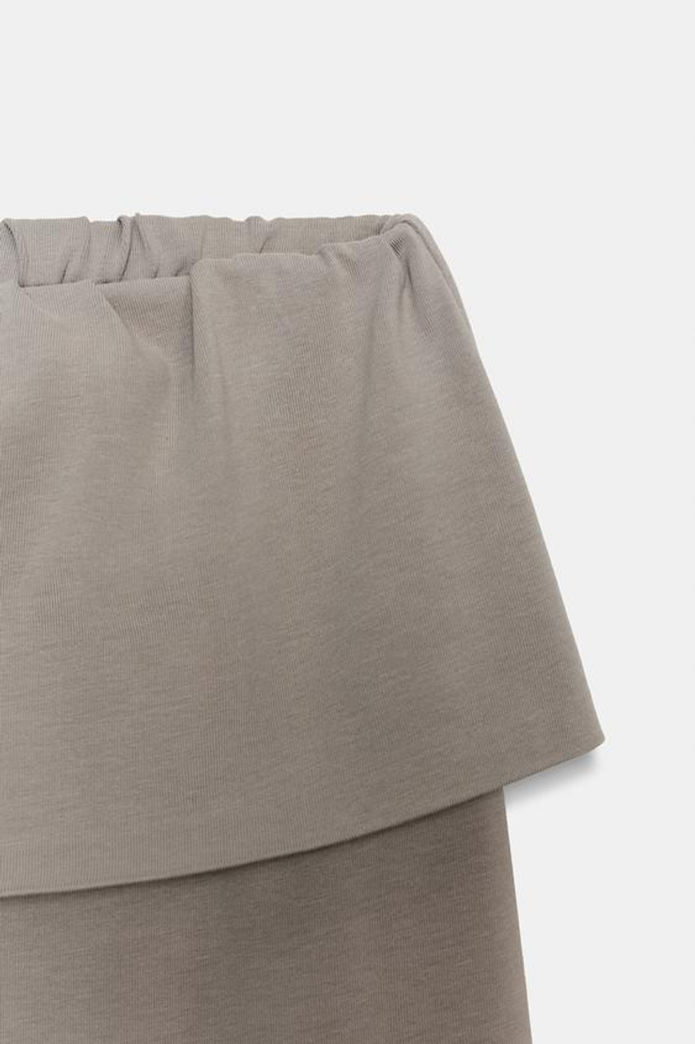 ZARA БРЮКИ ИЗ ПЛОТНОГО ХЛОПКА С ПОЯСОМ-КУШАКОМ, СЕРО-СИНИЙ