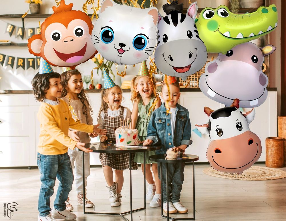 Шар (22''/56 см) Фигура, Голова, Милый Котенок, Белый, 1 шт.