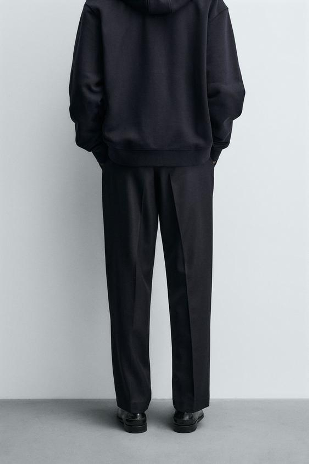 ZARA БРЮКИ ИЗ 100% ШЕРСТИ, МОРСКОЙ СИНИЙ