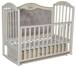 Детская кроватка Антел Anita 999 (универсальный маятник, мягкая стенка) белый