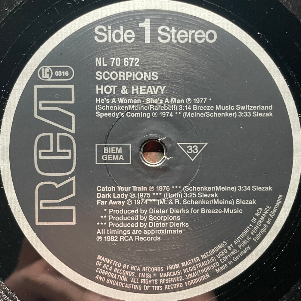 Scorpions ‎– Hot & Heavy (Германия 1982г.)