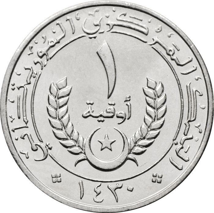 1 угия 2009 Мавритания UNC