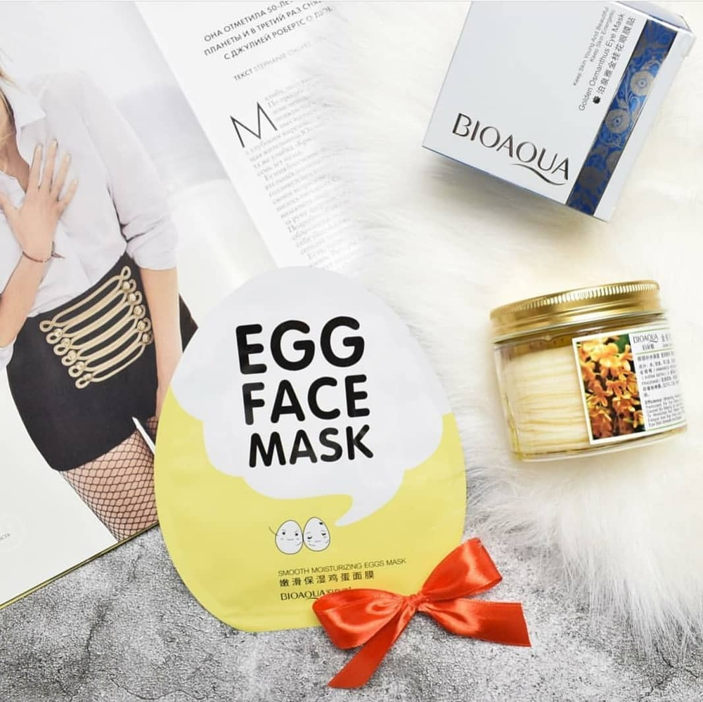 Тканевая яичная маска