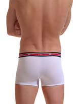 Мужские боксеры с резинкой в полоску (Размер: XL) (Цвет: белый)