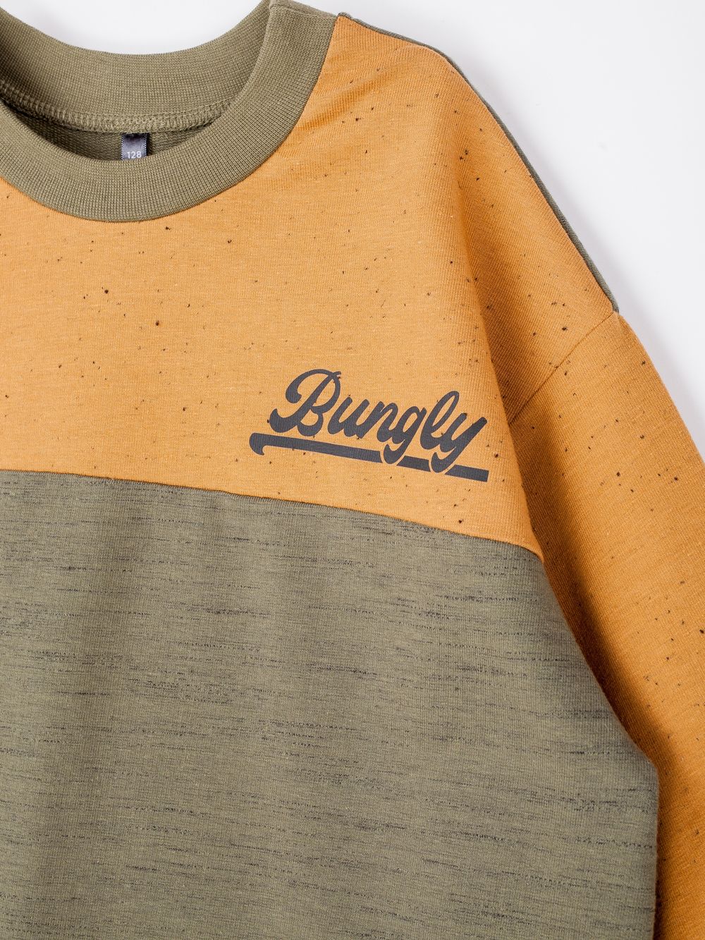 Свитшот Колор блок "Охра/Хаки"