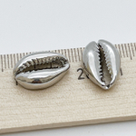 Подвеска Ракушка каури большая, цвет серебро, размер 17*12 мм, цена за 1 шт