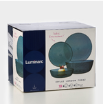 Столовый сервиз Luminarc «Идиллия», 19 предметов: 6 тарелок d=25 см, 6 тарелок d=19 см, 6 тарелок d=18 см, салатник d=23 см, лондон топаз
