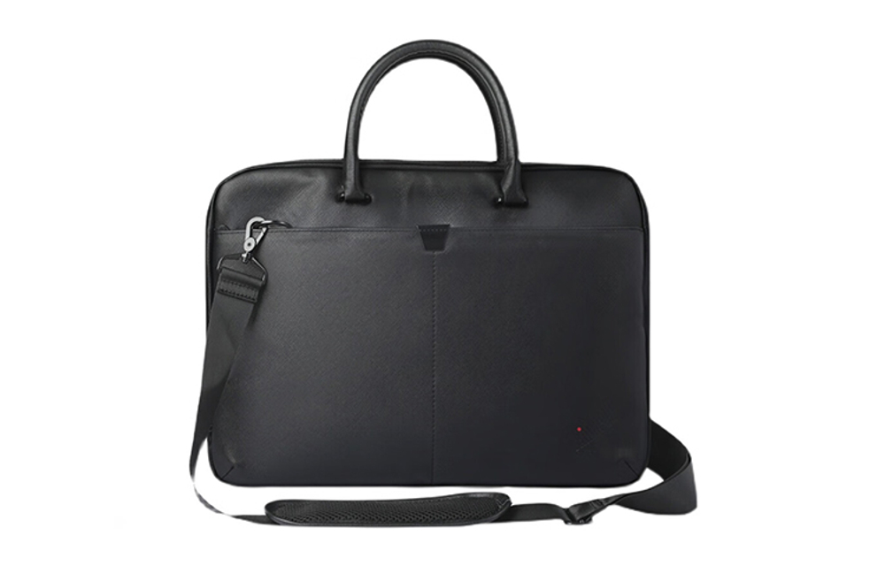 Lenovo Exterior Material  Artificial Leather; Interior Material  Polyester Laptop Bag Unisex Black