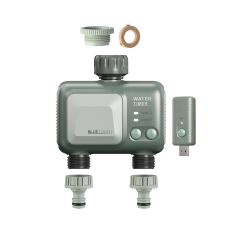 UST-A400 2C-WF IP65 GATEWAY OLIVE Умный таймер Wi-Fi+Bluetooth для автоматического полива. 2 канала. Шлюз в-к. ТМ Uniel