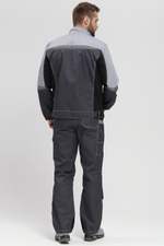 Костюм Вектрон-2 (тк.Смесовая,240) п/к, т.серый/св.серый/черный