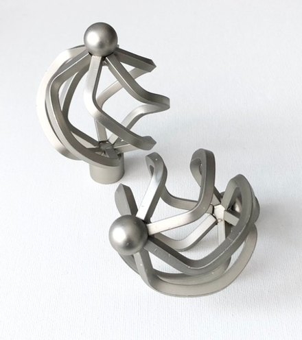 Карниз кованый для штор Булава d16 мм однорядный, цвет хром матовый