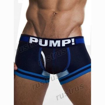 Мужские трусы боксеры в сетку темно-синие Pump H118-16