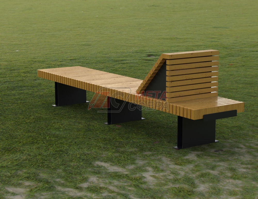 Лавка Rail Road 03 с подголовником