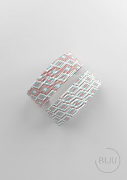 Схема PEYOTE, Схема браслета мозаичное плетение, узор из Miyuki Delica 11/0, файл PDF, №151