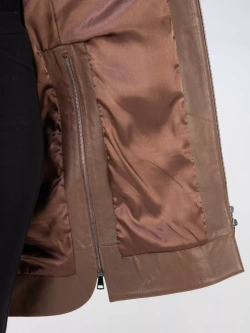 Плащ осенний кожаный с капюшоном