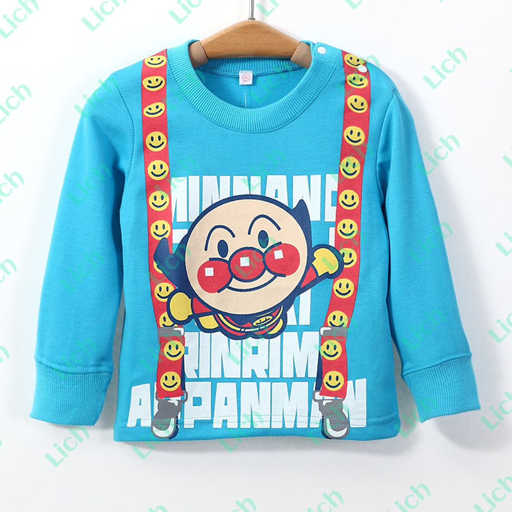 Лонгслив однотонный с изображением клоуна и надписью