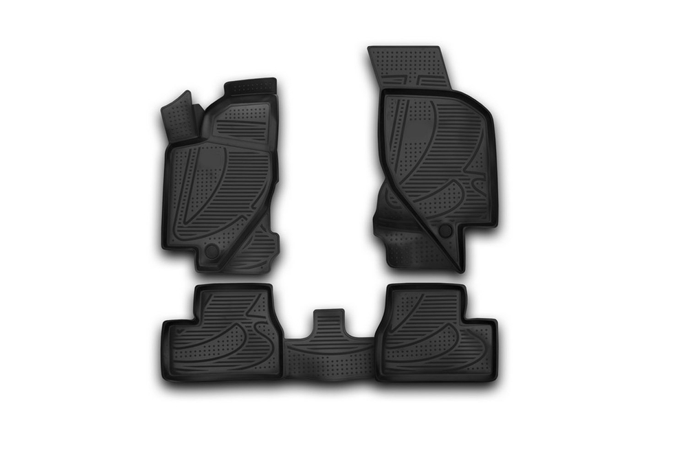 Коврики Standard, 3D в салон LADA Kalina, 2004- , 4 шт. (полиуретан, чёрные) Element.F400250E1