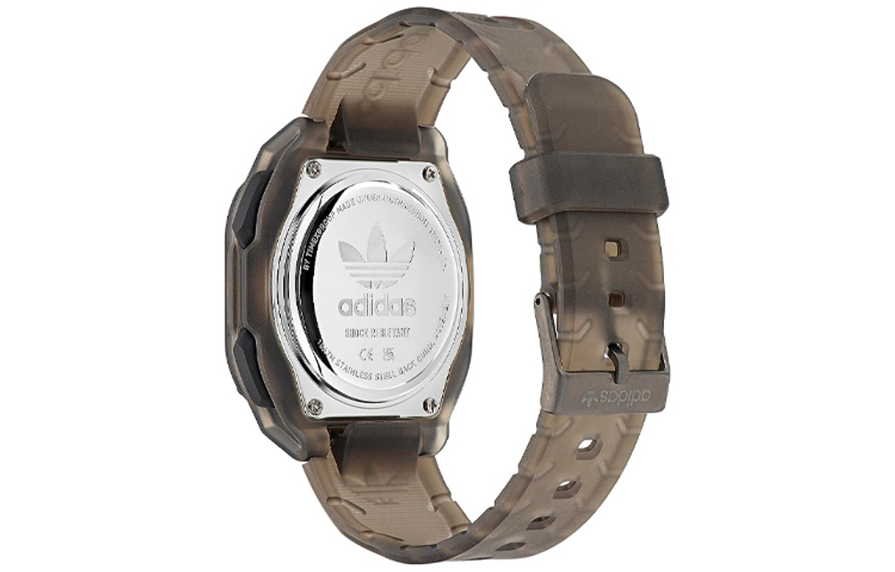 Adidas Originals STREET Wrist Watch Quartz Movement Resin Strap 45mm Black Dial Unisex 100m Water Resistant