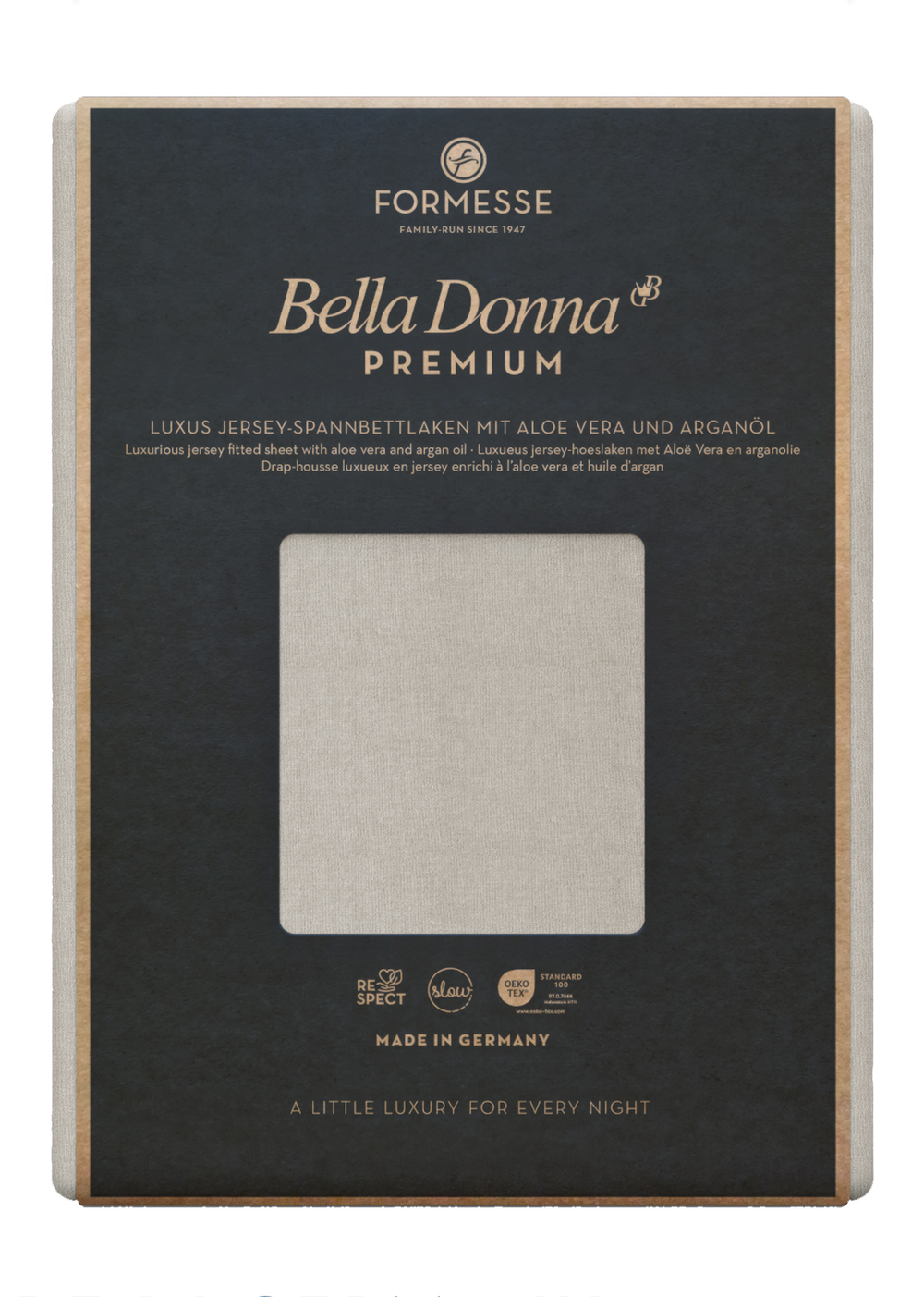 Простыня на резинке 140x190-160x220 Formesse Bella Donna Premium 0701 Grey серая