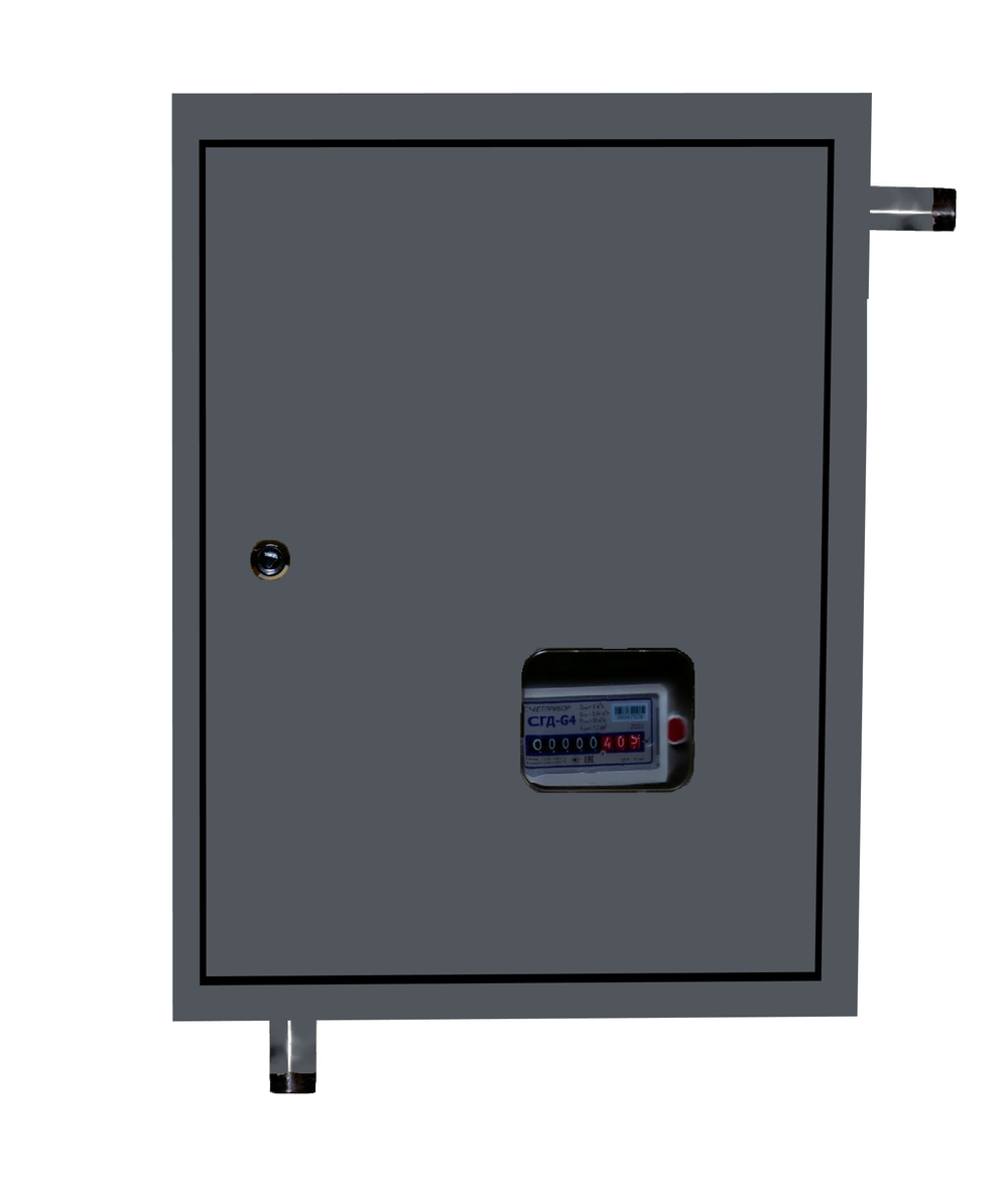 Шкафной газораспределительный пункт ГРПШ-ОХТА-RF-10-1-НП-С4-П1 (серый)