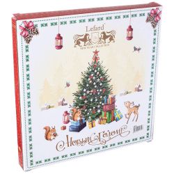 ТАРЕЛКА ОБЕДЕННАЯ LEFARD "ЕЛКА" 27 СМ КРАСНАЯ (КОР=18ШТ.)