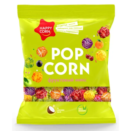 Попкорн Happy Corn со вкусом Фруктовый Микс 70 гр