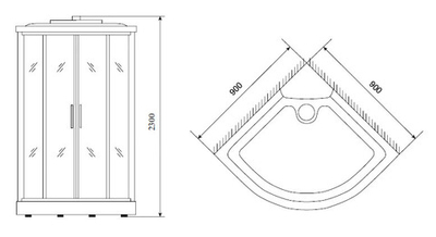 Душевая кабина Timo TL-1502