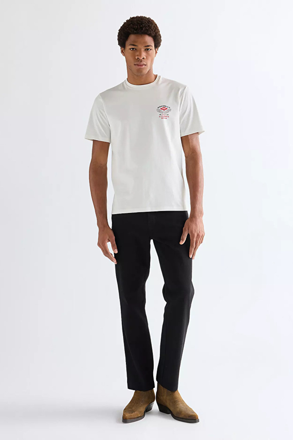 Футболка мужская WRANGLER SMALL AMERICANA TEE WORN WHITE