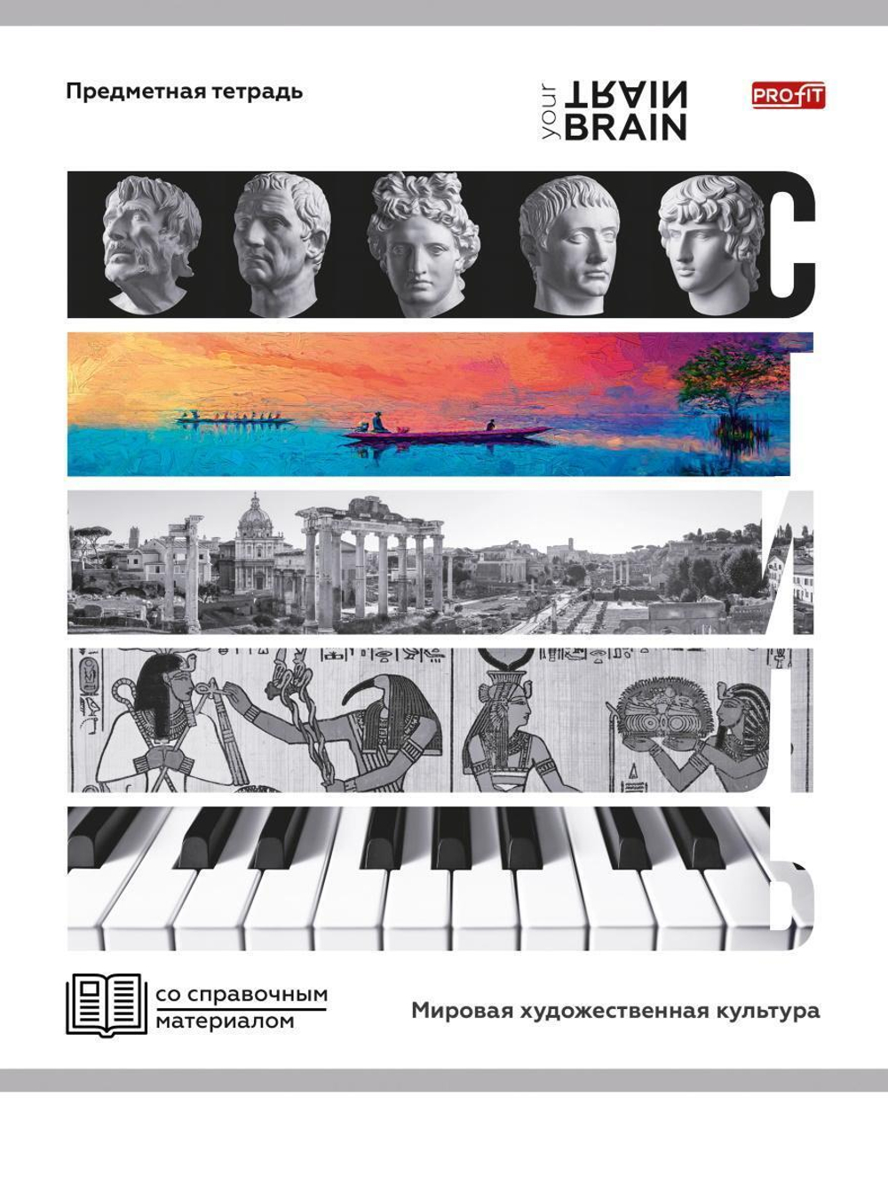 Тетрадь предметная 48л. клетка МХК "Контрасты" (Проф-Пресс)