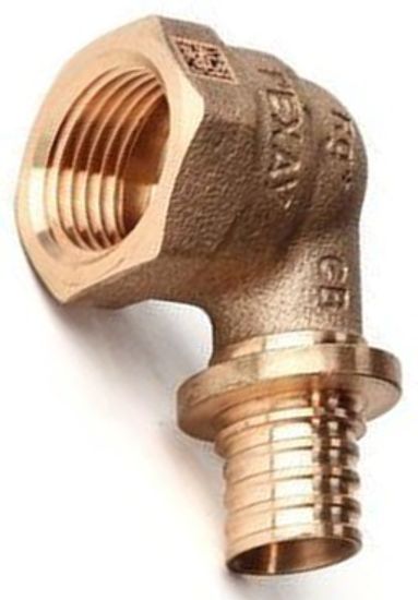 Угольник-переходник Рехау 25-Rp 1" RX+ с ВР внутренней резьбой бронза (14563573001)