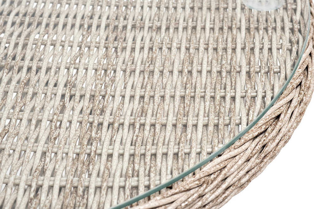 "Эспрессо-80 L" обеденная группа плетеная, цвет бежевый