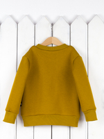 Джемпер из футера 3-х нитки с начесом горчичный