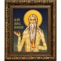 Марк Афинский, Фракийский Преподобный. Икона на холсте.