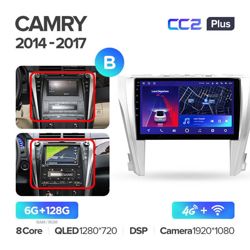Teyes CC2 Plus 10.2" для Toyota Camry 2014-2017