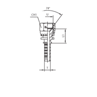 Фитинг DN 08 JIC (Г) 9/16 CAST