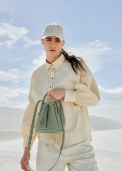 POLENE СУМКА NUMERO HUIT MINI, ШАЛФЕЙНЫЙ