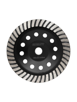 Чашка алмазная шлифовальная по бетону сегментированная 180мм Gigant G-10012