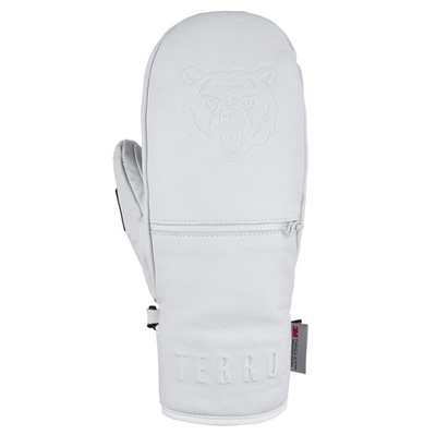 Варежки TERROR - LEATHER White
