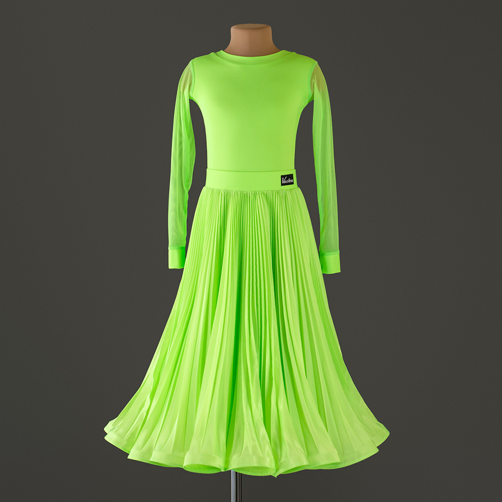 Lilia 14-01-02-С | Рейтинговое платье гофре для спортивных бальных танцев | Vasileva Dance