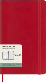 Еженедельник на 2025-2026 гг Moleskine Academic Soft WKNT (DSF218WN3) 13х21 см, мягкая обложка, красный