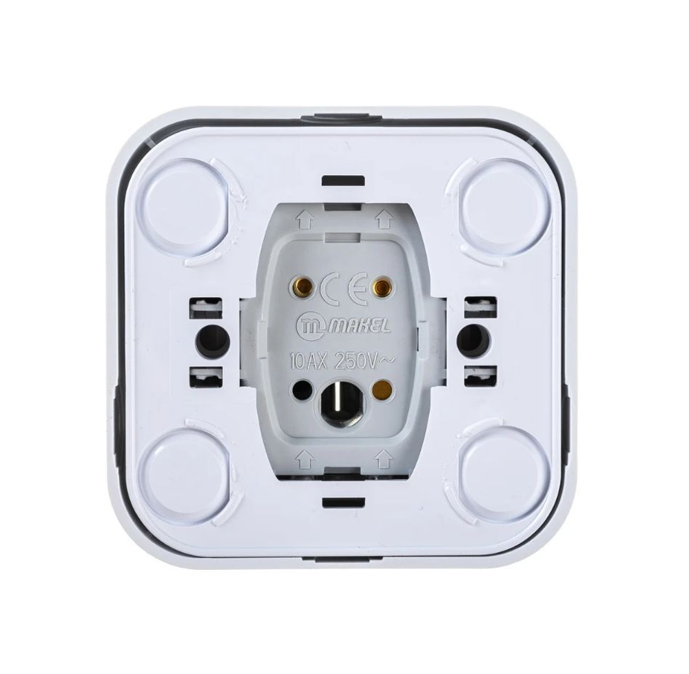 Выключатель 2-кл с подсветкой MAKEL 45123