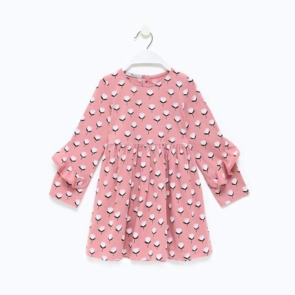 Платье на кулирке А.9-45-6. т.розовый, р.116 9588705 (Luneva)