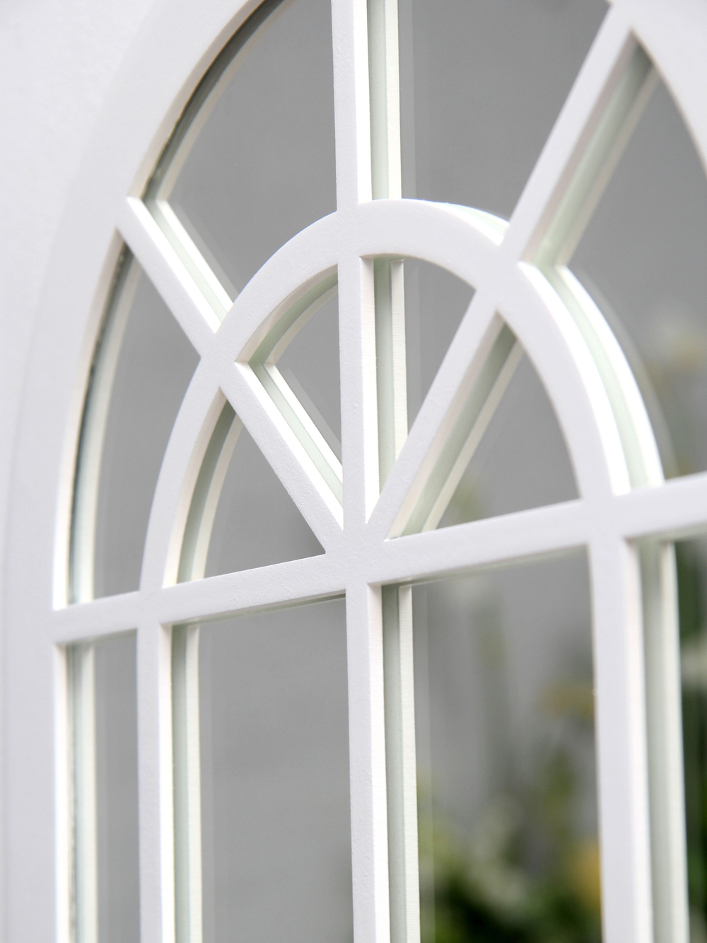 Декор для дома и интерьера "Зеркальное окно-арка с полочкой" 36*60 см