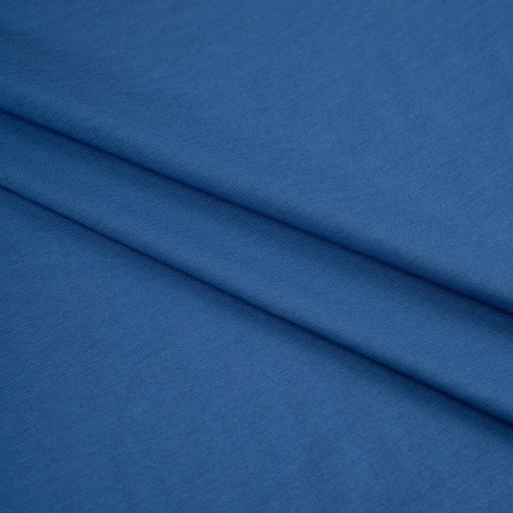 Кулирная гладь, 95% хлопок, 5% ПУ(эластан), 180 гр/м2, т.голубой (12521)