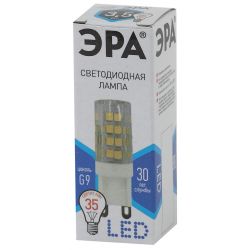 Лампочка светодиодная ЭРА STD LED JCD-3,5W-CER-840-G9 G9 3,5Вт керамика капсула нейтральный белый свет